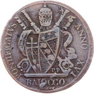 Papal States, 1 Baiocco 1816 (XVI), R, Rome