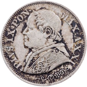 Kirchenstaat, 10 Soldi / 50 Centesimi 1866 (XXI), R, Rom