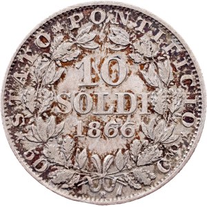 Kirchenstaat, 10 Soldi / 50 Centesimi 1866 (XXI), R, Rom