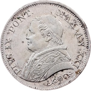 Kirchenstaat, 1 Lira 1866 (XXI), R, Rom