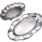 Pair of 925 sterling silver trays