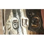 Two pairs of silver salt shakers 280 grams