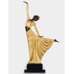 Bronze sculpture - Dancer in a golden dress