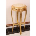 Wooden table with marble top