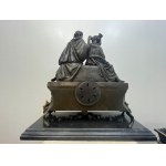 Gilded bronze mantel clock