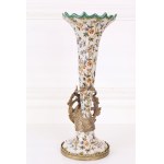 Hunting flacon porcelain with bronze