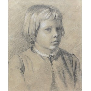Antoni Kozakiewicz (1841 Kraków - 1929 tamże), Portret chłopca, 1867 r.