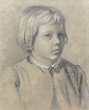 Antoni Kozakiewicz (1841 Kraków - 1929 tamże), Portret chłopca, 1867 r.