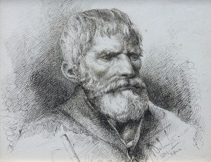 Pius Weloński (1849 Kumelany k. Suwałk-1931 Warszawa), Portret mężczyzny, 1883 r.