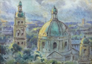 Adam Batycki (1886-1970), Panorama Lwowa (Widok na kościół Dominikanów)