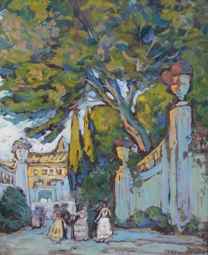 Joseph Hurard (1887 - 1956), Scena w parku