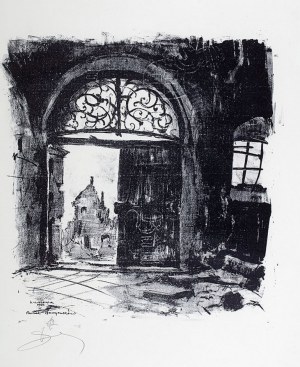 Antoni Suchanek (1901 Rzeszów - 1982 Gdynia), Portal Baryczków, z teki „Ruiny Starej Warszawy”, 1945 r.