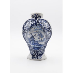 DELFT, WARSZTAT DE VERGULDE BLOMPOT, Vase with landscape miniature (from suit)