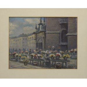 JAN WRONIEWSKI (1905-?), Florists in Krakow