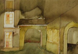 BARBARA PRZYŁUSKA (UR. 1958), Stare miasto w złocieni, 2003
