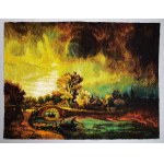 ANNA SZLENDAK BY REMBRANDT VAN RIJN, Stone bridge - decorative fabric.