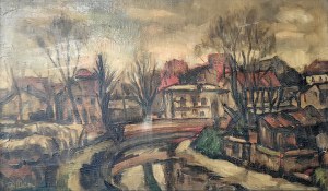 Michel Adlen (1898-1980), Pejzaż miejski, 1950