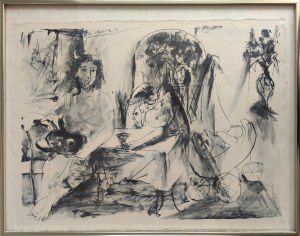 Pablo Picasso (1881-1973), Młody faun, kobieta i dziecko, 1967
