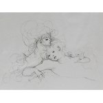Leonor Fini (1907-1996), Two young women, 1972