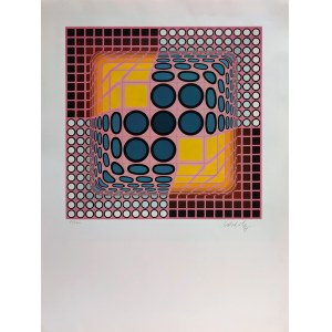 Victor Vasarely (1906-1997), Pink Composition