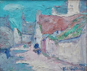 Włodzimierz Terlikowski (1873-1951), Ulica w bretońskiej wiosce, 1916