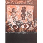 Jan Lebenstein (1930-1999), Lebenstein et les siens (8 lithographs), 1972