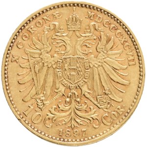 FRANCIS JOSEPH I. 1848-1916 , 10 Corona 1897 Vienna