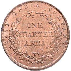Britisch India VICTORIA 1837-1901 1/4 Anna 1858