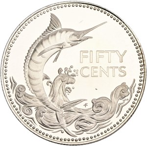ELIZABETH II. 1952-2022, 50 cents 1976 FM, Wawa USA
