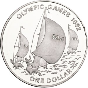 ELIZABETH II. 1973-2022, 1 Dollar 1992, 1992 Olympics