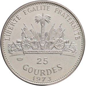 Second Republic 1957-1986, 25 Gourdes 1973, 1974 World Cup
