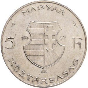 Republika 1946-1949, 5 forintov BP, Lajos Kossuth