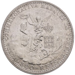 Manuel II 1908-1910, 500 Reis 1910, Marquez de Pombal, Lisbon