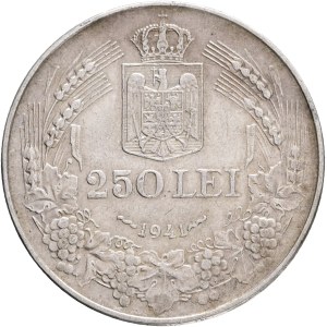 MICHAEL I. 1927-30,1940-47, 250 Lei 1941, NIHIL SINE DEO