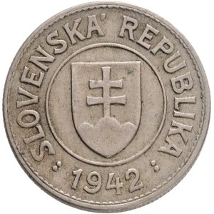 Republik 1939-1945, 1 Koruna 1942, Menej otvorená 4 v dátume
