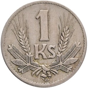 Republik 1939-1945, 1 Koruna 1942, Menej otvorená 4 v dátume