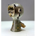 Owl ceramic figurine Keramia Znojmo Czechoslovakia 70 