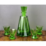 Art Deco style liquor set - Bohemia 1960s
