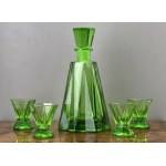 Art Deco style liquor set - Bohemia 1960s