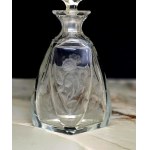 Crystal decanter with floral engraving in Art Deco style - Bohemia