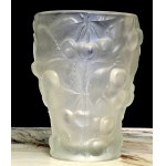 BAROLAC - R. SCHRÖTTER - SATIN VASE WITH CHERRIES - JOSEF INWALD GLASSWORKS