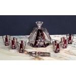 Karl Palda - Art Deco - crystal decanter with glasses - 1930s.