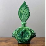 Malachite glass perfume bottle - Curt Schlevogt