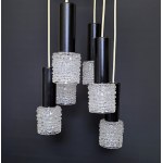 Six-point cascade chandelier - 1970s design