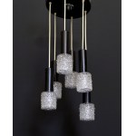 Six-point cascade chandelier - 1970s design