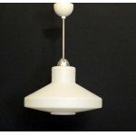 White chandelier in Space Age style - Czechoslovakia 1970s