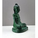 Curt Schlevogt - Art Deco - malachite glass - Large figurine seated Buddha.
