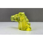 Art Deco style horse head - uranium glass proj. Curt Schlevgota