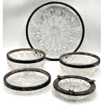 Hefra crystal platter set - [ Communist period ].