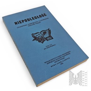 PSZnZ/Emigracja Książka “Niepodległość” Tom 16 Nowy Jork-Londyn 1983